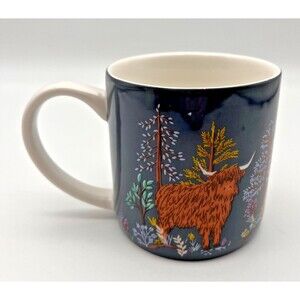 Ulster Weavers Connie Highland Cow Bone China Coffee Tea Mug Blue 8 oz